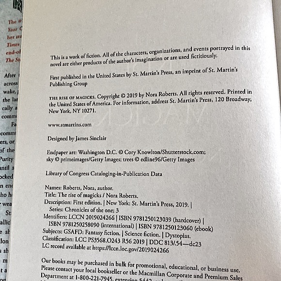 Nora Roberts The Rise of Magicks Chronicles of the One Book 3 Hardcover Book - Picture 12 of 13